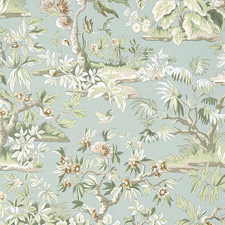 AT24562 ELWOOD Robin's Egg Anna French Wallpaper