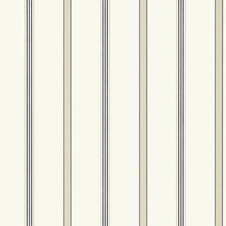 AT6140 DAWSON STRIPE Charcoal And Linen Anna French Wallpaper
