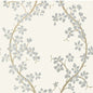 AT6153 ST. ALBANS GROVE Silver On Cream Anna French Wallpaper