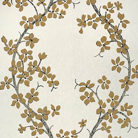AT6157 ST. ALBANS GROVE Metallic Gold On Pearl Anna French Wallpaper