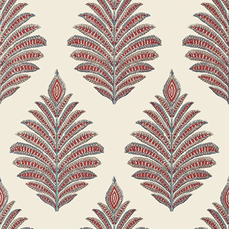 AT78726 PALAMPORE LEAF Red And Blue Anna French Wallpaper