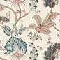 AT78742 KALAMKARI VINE Blue And Red Anna French Wallpaper