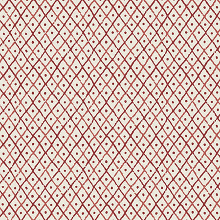 AT78755 MINI TRELLIS Red Anna French Wallpaper