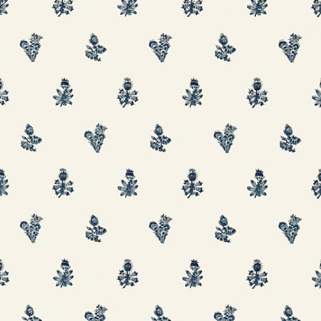 AT78758 JOUY Navy On Cream Anna French Wallpaper