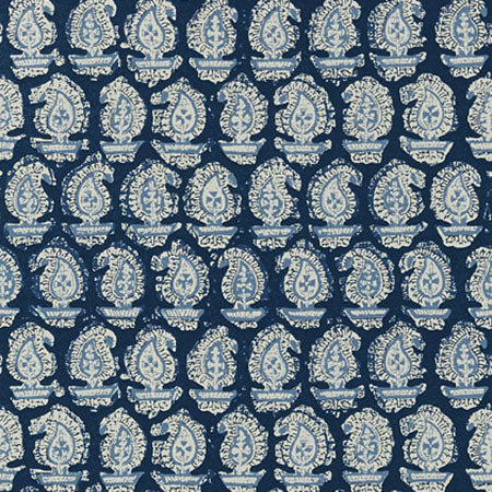 AT78787 GADA PAISLEY Navy Anna French Wallpaper