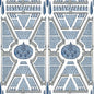 AT9600 AERIAL GARDEN Blue Anna French Wallpaper