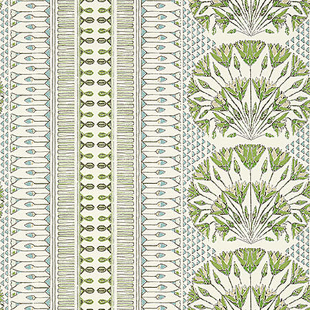 AT9623 CAIRO Green And White Anna French Wallpaper
