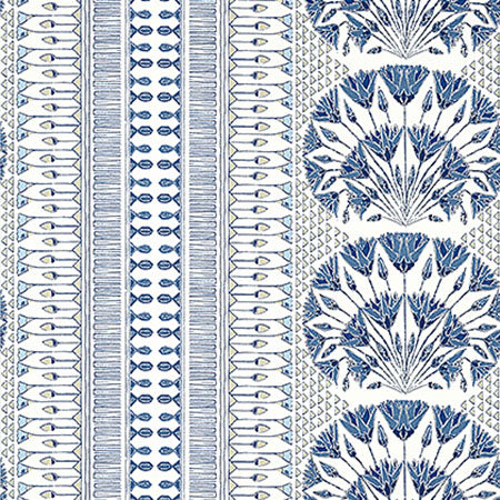 AT9624 CAIRO Blue And White Anna French Wallpaper