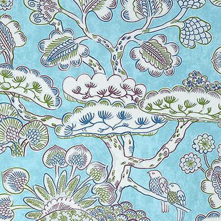 AT9863 TREE HOUSE Robin'S Egg Anna French Wallpaper