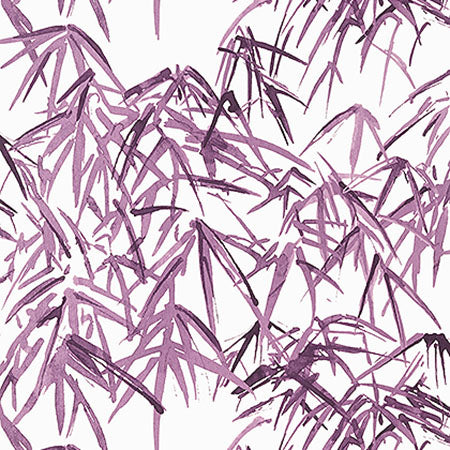 AT9871 KYOTO LEAVES Eggplant Anna French Wallpaper