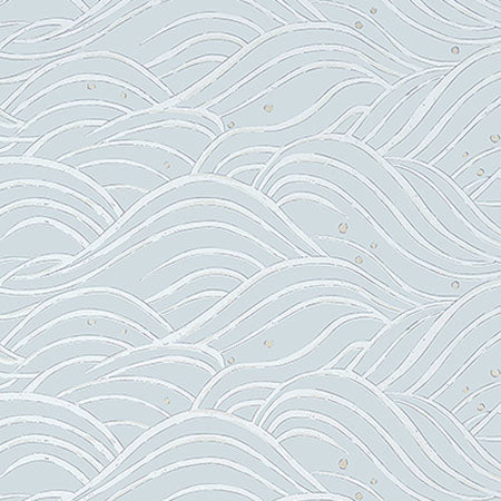 AT9875 WAVES Spa Blue Anna French Wallpaper