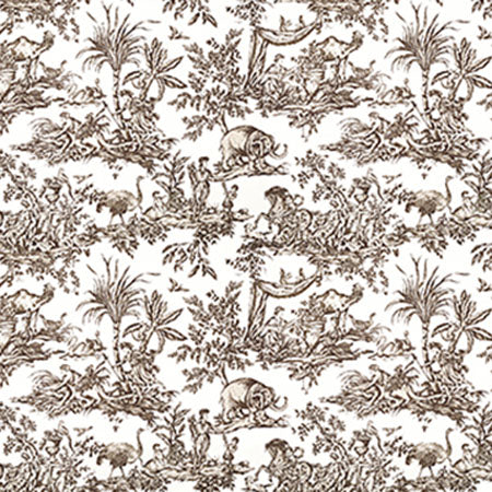 ATWW15169 ANTILLES TOILE Brown Anna French Wallpaper