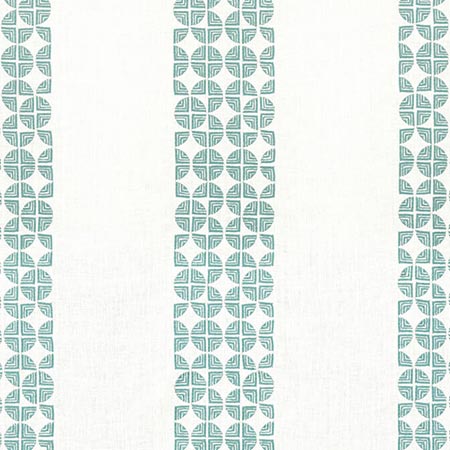 AW23129 FAIRMONT STRIPE EMBROIDERY Teal Anna French Fabric