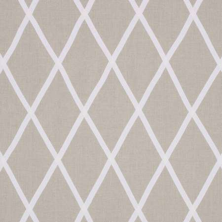 AW78709 TARASCON TRELLIS APPLIQUE White on Natural Anna French Fabric