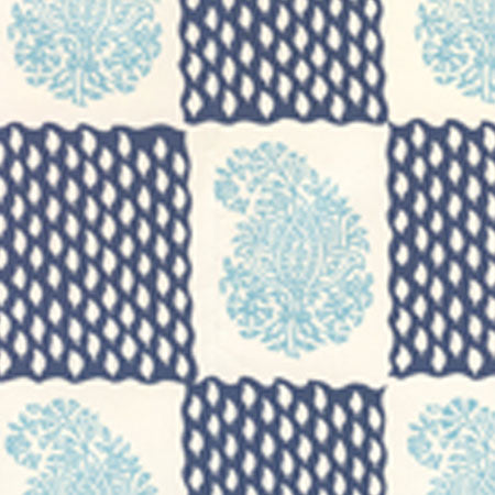 5090-02WP BANGALORE New Blue Navy Quadrille Wallpaper