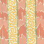 5060-05WP BIJOU STRIPE Melon Yellow Green Quadrille Wallpaper