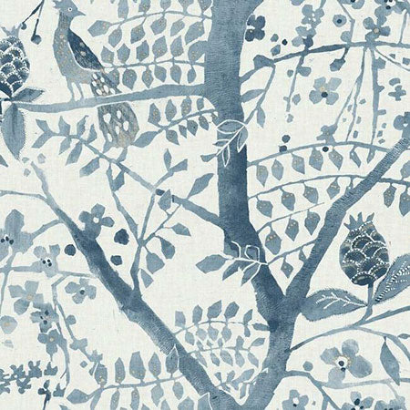 BO6634 Peacock Block Print York Wallpaper