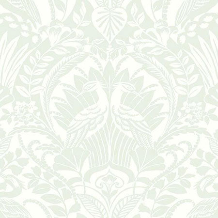 BW3932 Egret Damask York Wallpaper