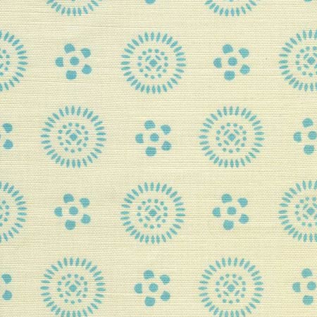 2210LC-01 CECIL Turquoise on Tint Quadrille Fabric