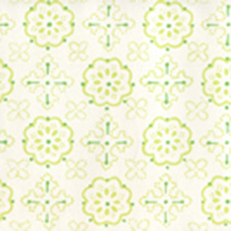 306303W CRAWFORD Multi Greens On Almost White Quadrille Wallpaper