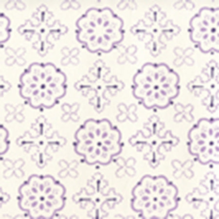 306304W CRAWFORD Multi Purples On Almost White Quadrille Wallpaper