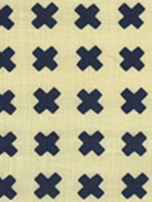 4130-18 CROSS CHECK Navy on Tint Quadrille Fabric