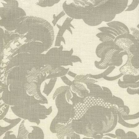 306092F DES GARDES  Soft Gray on Tint  Quadrille Fabric