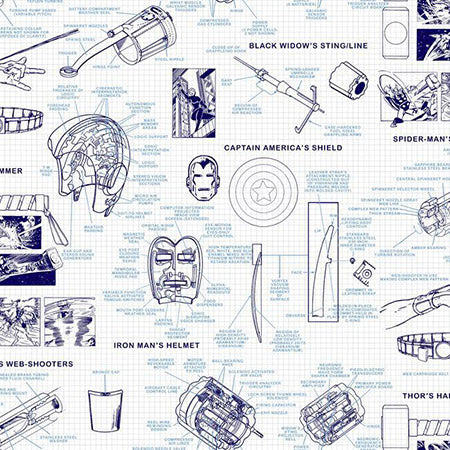 DI0935 Avengers Schematic York Wallpaper