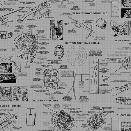 DI0936 Avengers Schematic York Wallpaper