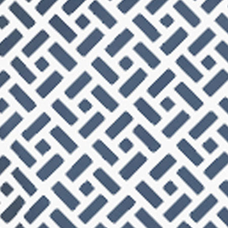 6990WP-19PV EDO Navy On White Vinyl Quadrille Wallpaper