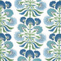 F916215 TYBEE TREE Green and Blue Thibaut Fabric