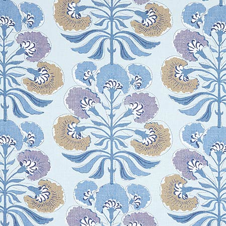 F916216 TYBEE TREE Lavender and Blue Thibaut Fabric