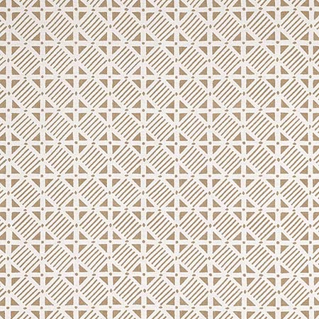F916223 PLAZA Camel on Natural Thibaut Fabric