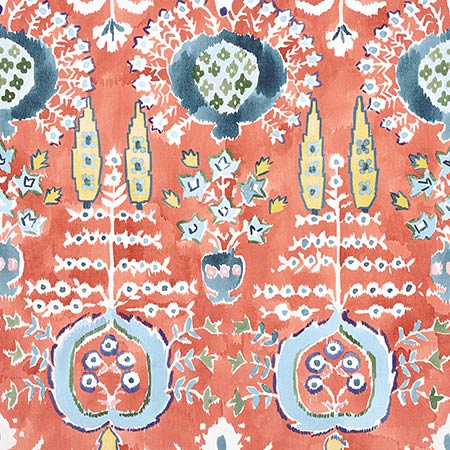 F916243 MENDOZA SUZANI Coral Thibaut Fabric