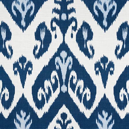 F916245 INDIES IKAT Navy Thibaut Fabric