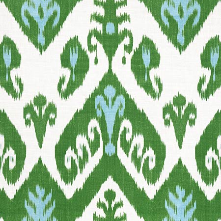 F916246 INDIES IKAT Green Thibaut Fabric