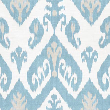 F916248 INDIES IKAT French Blue Thibaut Fabric