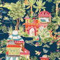 F920823 MYSTIC GARDEN Navy Thibaut Fabric