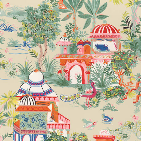 F920824 MYSTIC GARDEN Cream Thibaut Fabric