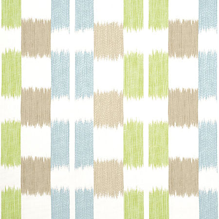 F920836 KASURI Green and Spa Blue Thibaut Fabric