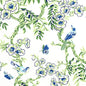 F920842 YUKIO Blue and Green Thibaut Fabric