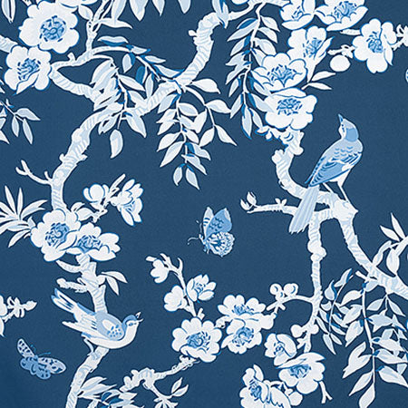 F920844 YUKIO Navy and White Thibaut Fabric