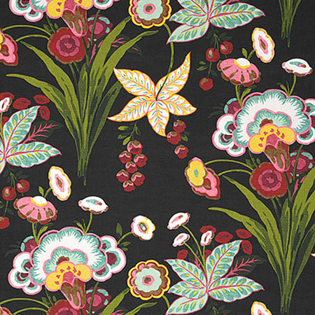 F920853 PASADENA Black Thibaut Fabric