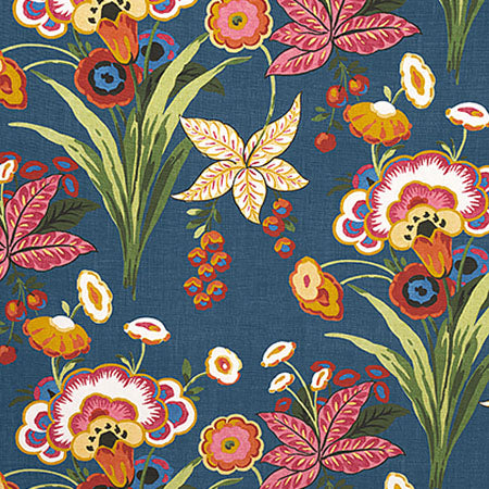 F920854 PASADENA Navy Thibaut Fabric