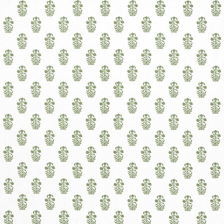 F936402 CORWIN Green on White Thibaut Fabric