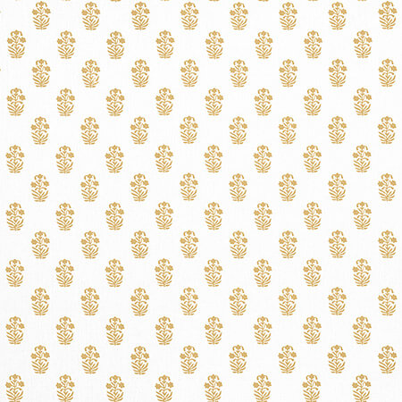 F936404 CORWIN Gold on White Thibaut Fabric