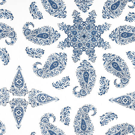 F936429 EAST INDIA Blue and White Thibaut Fabric