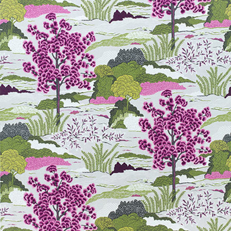 F985042 DAINTREE Fushia Thibaut Fabric