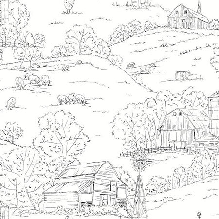 FH4031 Pasture Toile York Wallpaper
