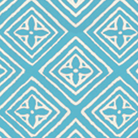 2490-09WP FIORENTINA Turquoise On Off White Quadrille Wallpaper